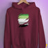 Aromantic Pride Flag Ripped Reveal Hoodie - Maroon